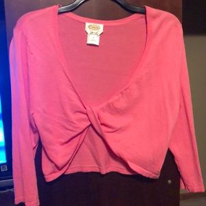 Pink sweater pullover shrug